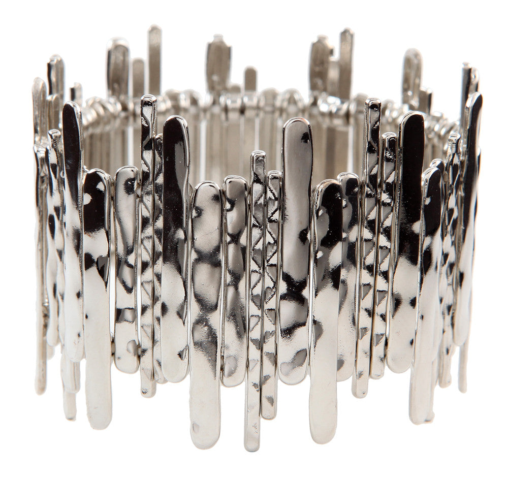 Silver Textured Bars Bracelet – anniversariesremembered