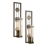 QBA636 CONTEMPORARY METAL WALL SCONCE SET