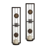 QBA636 CONTEMPORARY METAL WALL SCONCE SET
