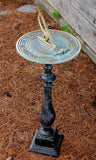 Cast Aluminum Spindle Pedestal, Antique, 21.5"