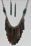 Multi-colored stick Necklace and Earrings set