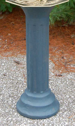 Rome Cast Iron Roman Pedestal, Antique Gray, 20"
