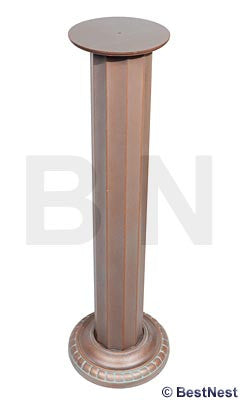 Whitehall Aluminum Roman Sundial Pedestal, Copper Verdi, 26"
