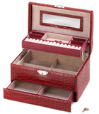 Deluxe Red Travel Jewelry Box